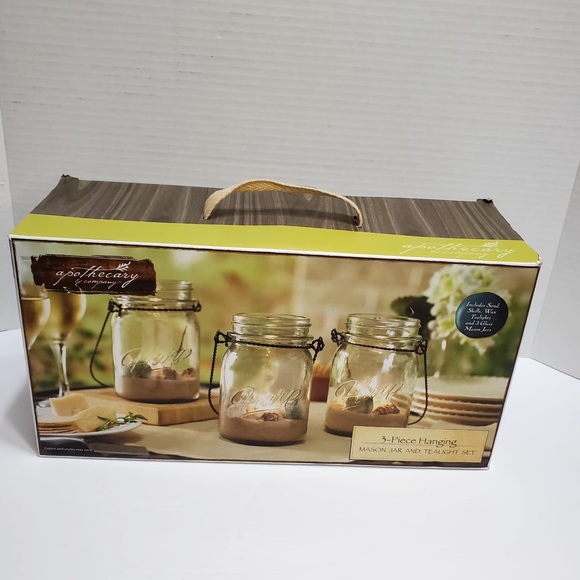 Apothecary & Company 3-Piece Hanging Mason Jar and Tealight Set Holiday Decor - Picture 7 of 10